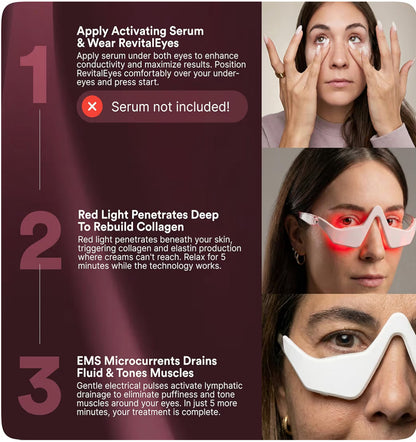 Oria® 2-in-1 Red Light Therapy + EMS to Erase Eye Bags