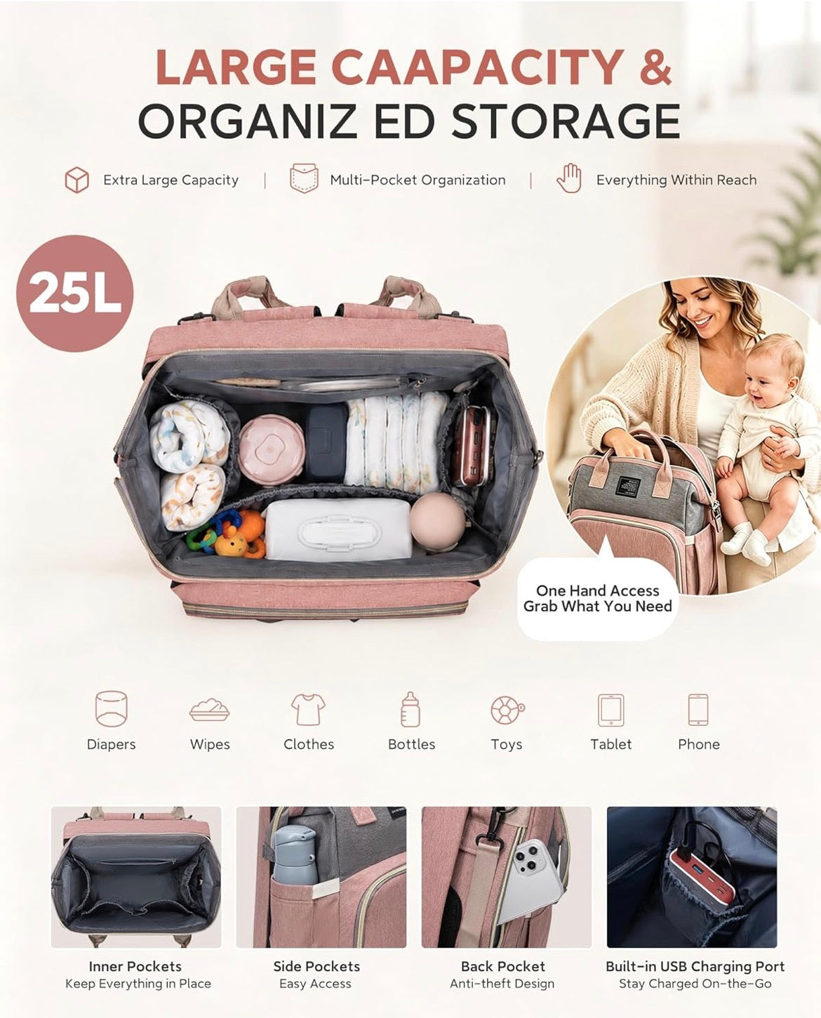 Momshell™ Premium Diaper Backpack